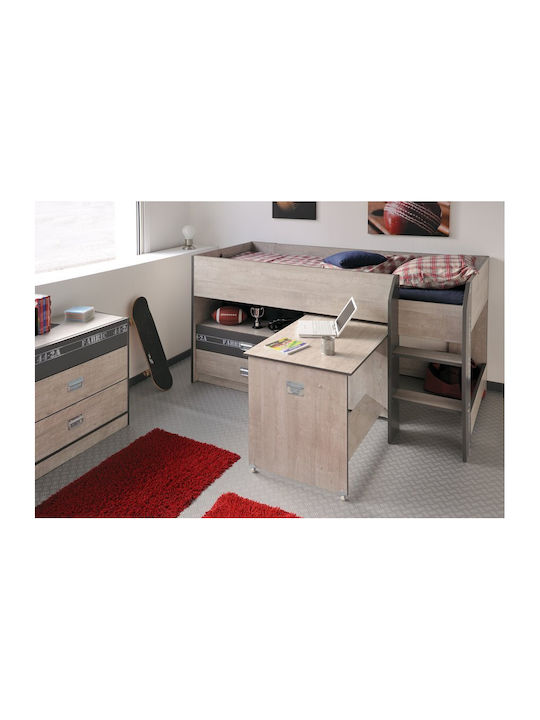 Lab Kinderschreibtisch aus Melamin Beige 108x56x114cm