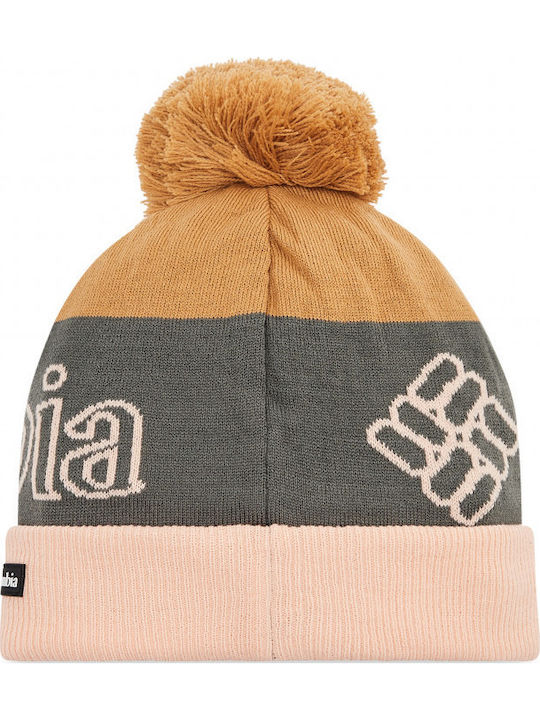 Pom Pom Beanie Unisex Fleece Beanie Knitted in Pink color