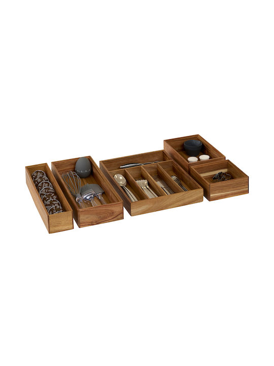 5Five Tăvi Pentru Tacâmuri De Sertar Din Lemn 26x35x26cm Bej