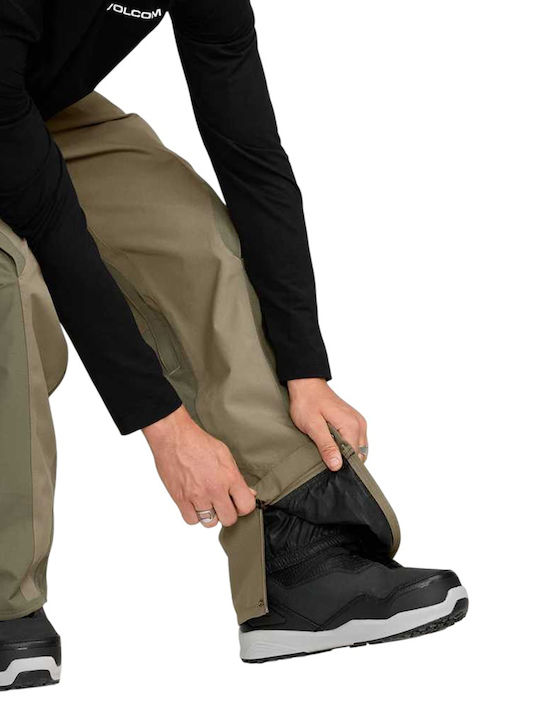 Volcom Kleveland G1352609-MIL Men's Trousers for Ski & Snowboard Green