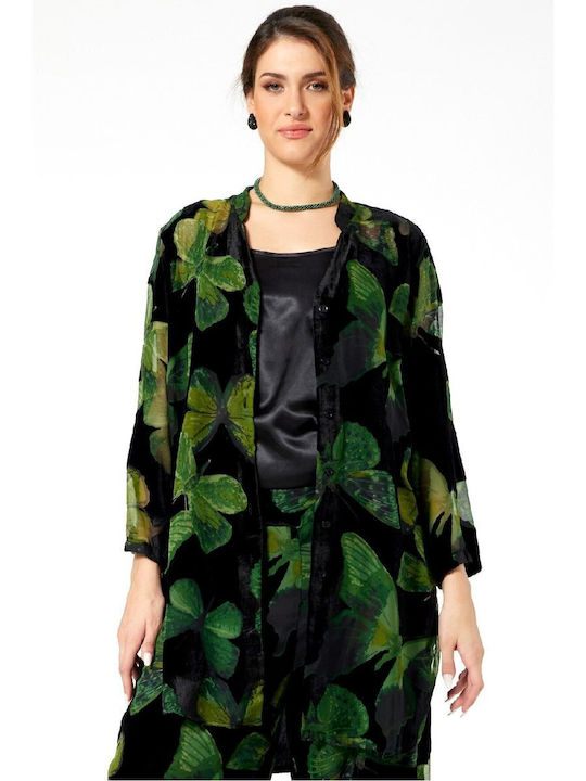 Langärmelig Damen Hemd Colorful