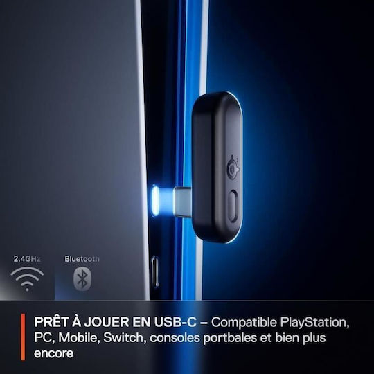 SteelSeries Arctis Nova 3P Ασύρματο Over Ear Gaming Headset με σύνδεση Bluetooth / USB Μπλε for Nintendo Switch / Nintendo Switch 2 / PC / PS4 / PS5