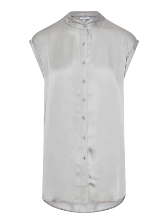 Ärmellos Damen Hemd Gray