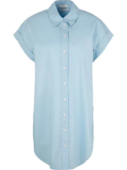 204 Women's Monochrome Short Sleeve Shirt Light Blue