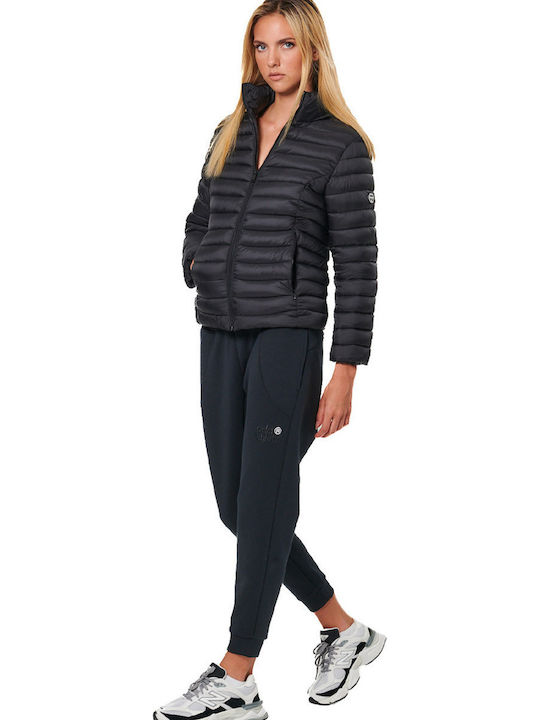 Short Women's Puffer Jacket for Winter Black