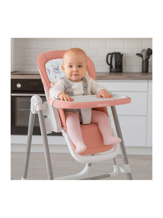 Kidizi Swingy Klappbarer Baby Hochstuhl 2 in 1 Rosa