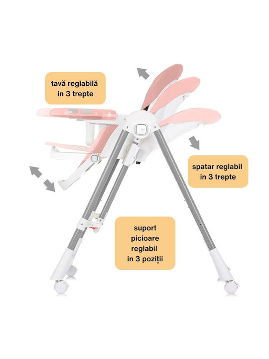 Kidizi Swingy Klappbarer Baby Hochstuhl 2 in 1 Rosa