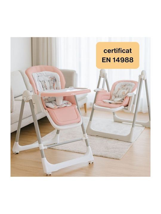 Kidizi Swingy Klappbarer Baby Hochstuhl 2 in 1 Rosa