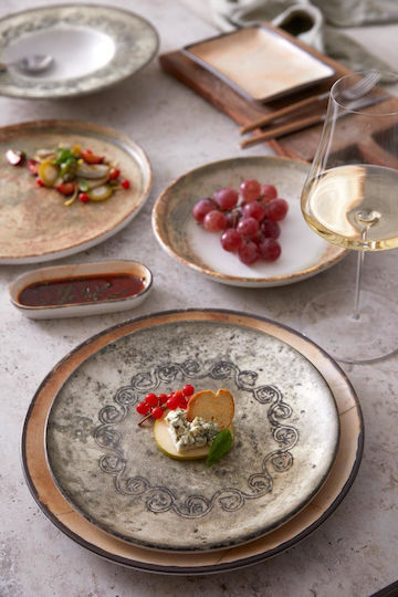 Kutahya Porselen Plate Pasta Beige with Diameter 27cm 6pcs