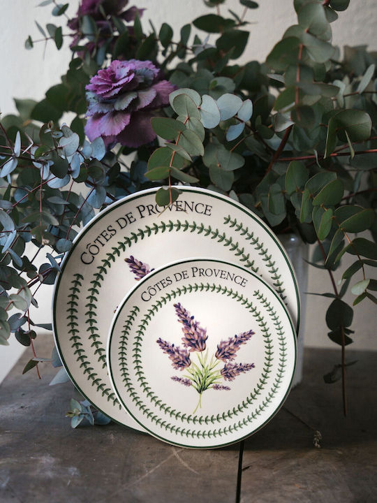 Hermia Plate Desert Ceramic Multicolour with Diameter 19cm 6pcs