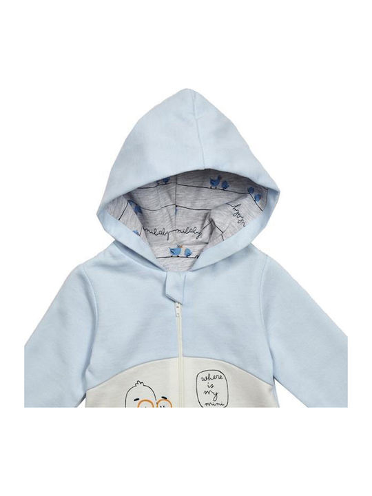 Kids Cardigan with Hood Light Blue