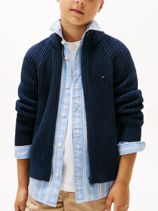 Kids Cardigan Cotton Dark Blue