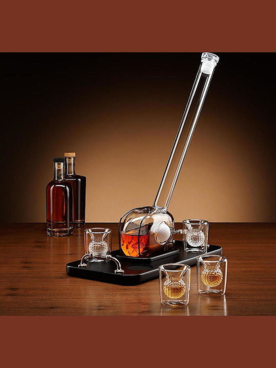 The Source Glass Decanter 20cm with Stopper & Glasses