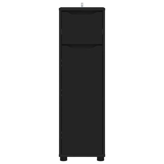 vidaXL Floor Bathroom Column Cabinet L30.5xD30xH101cm Black
