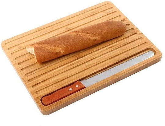 Cheffinger Rectangular Wooden Chopping Board Set for Bread Brown CF-BCB41