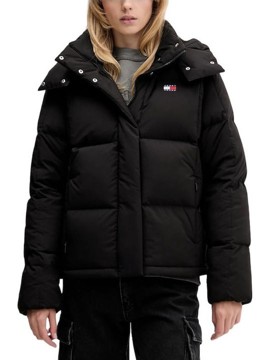 Alaska Kurz Damen Puffer Jacke Wasserdicht für Winter Black