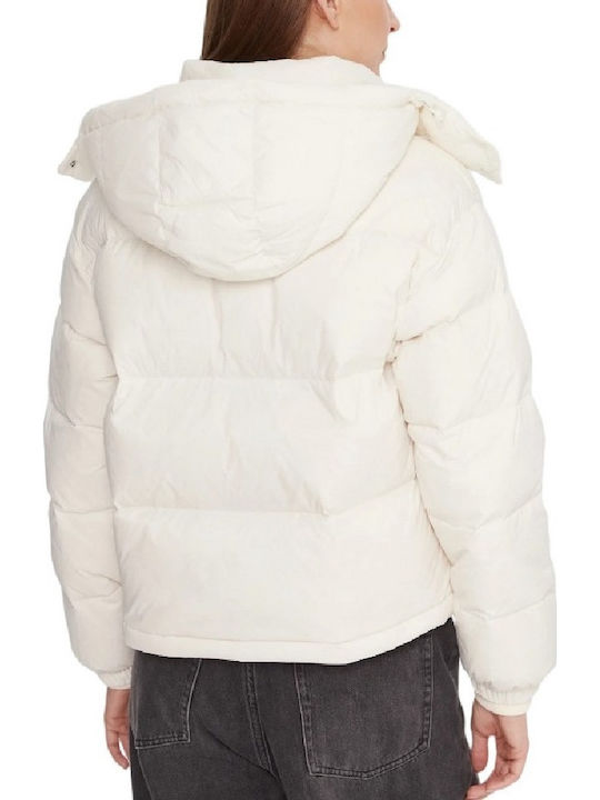 Kurz Damen Puffer Jacke Wasserdicht und Winddicht für Winter Weiß