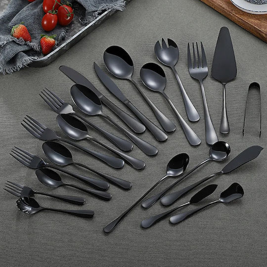 Set de Tacâmuri Inoxidabil Negre 20buc