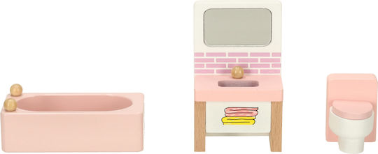 Holzpuppenhausmöbel in Rosa