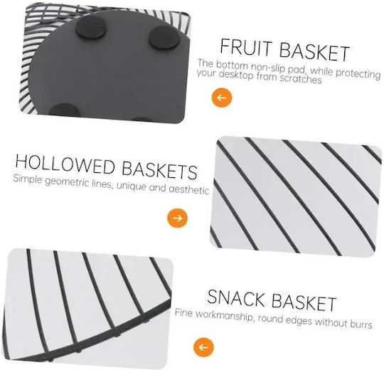 Tpster Fruit Bowl Metallic Black 27x24x12cm