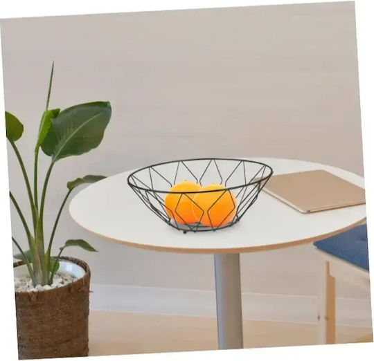 Tpster Fruit Bowl Metallic Black 26x26x10cm