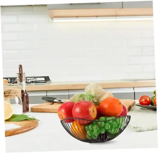 Tpster Fruit Bowl Metallic Black 27x24x12cm