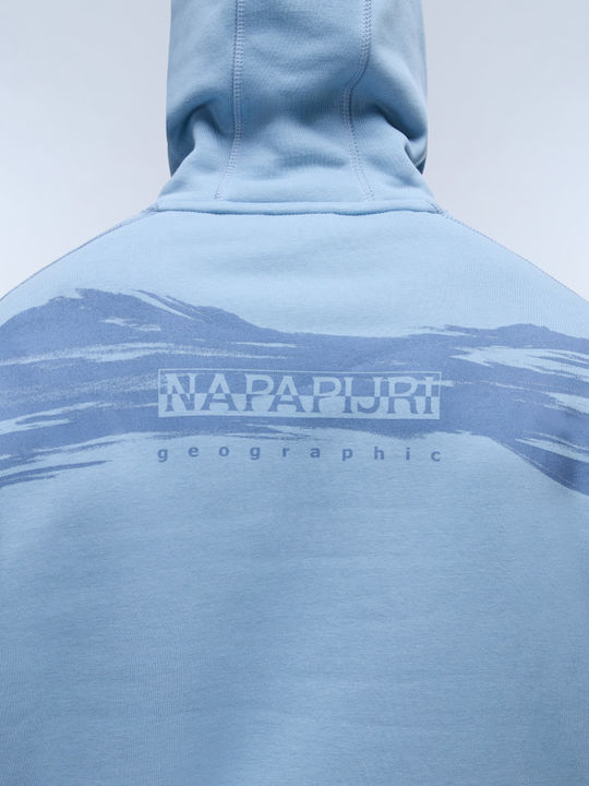 Sweatshirt with Hood Faded Denim