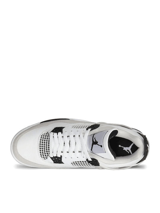 Air  4 Retro Boots White / Black / Neutral Grey