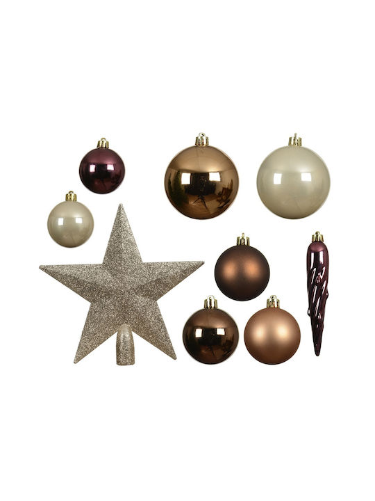 Christmas Tree Ornaments Polystyrene Sh-mt-gl Set 33 Pieces Christmas Tree Ornaments Polystyrene Sh-mt-gl Set 33 Pieces