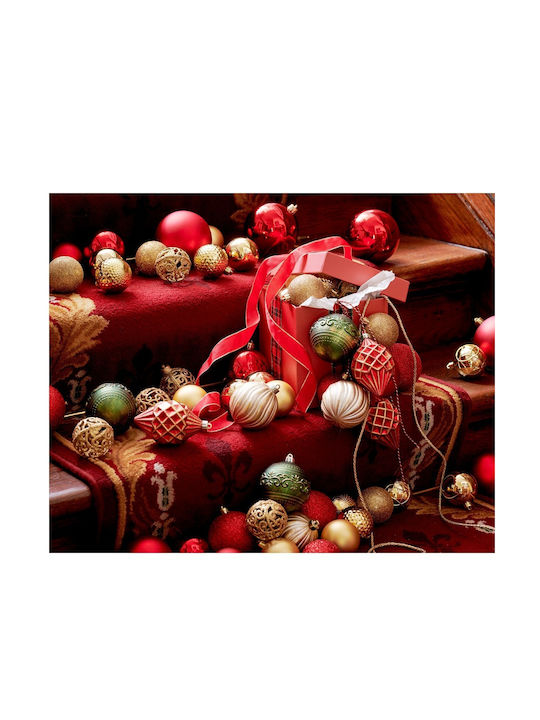 Christmas Tree Ornaments Shatterproof Gold Antique Mix D8cm Set of 9 Pieces