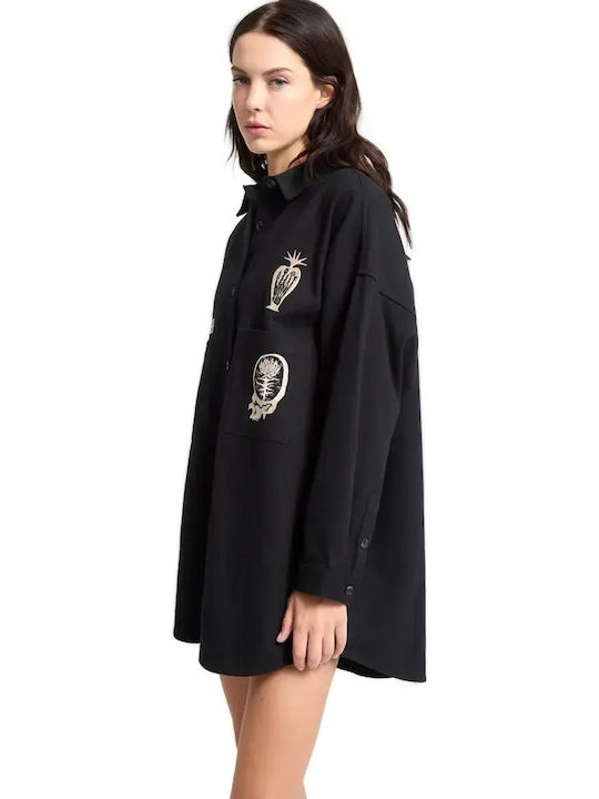 Dress Mini Σεμιζιέ Φόρεμα Μαύρο