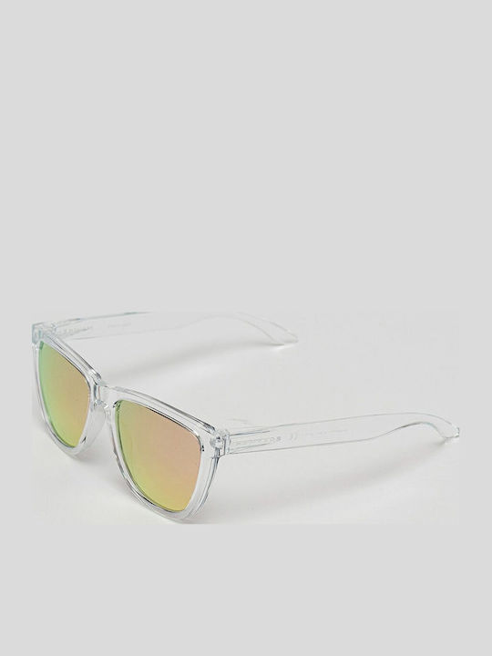 Hawkers One Raw Unisex Γυαλιά Ηλίου με Διάφανο Κοκκάλινο Σκελετό και Ροζ Polarized Φακό