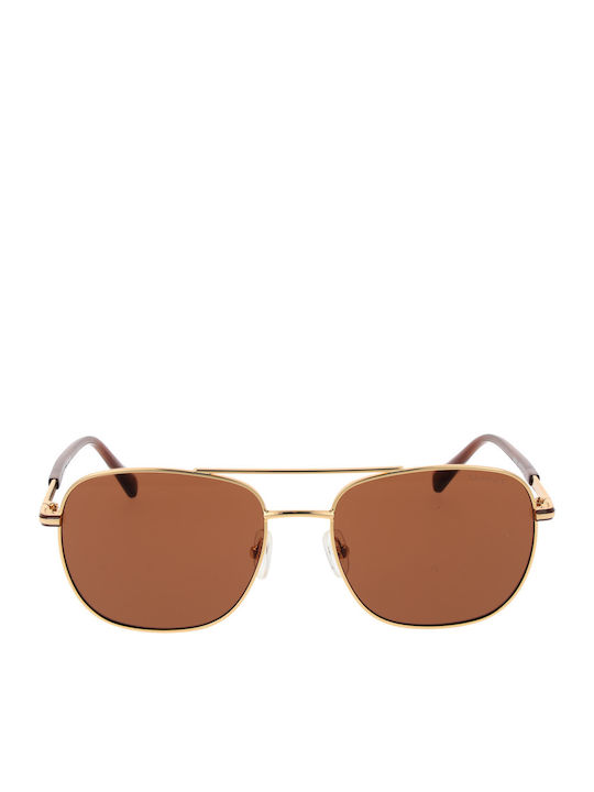 Gant Unisex Sunglasses with Gold Metal Frame and Brown Lens GA7232 30E