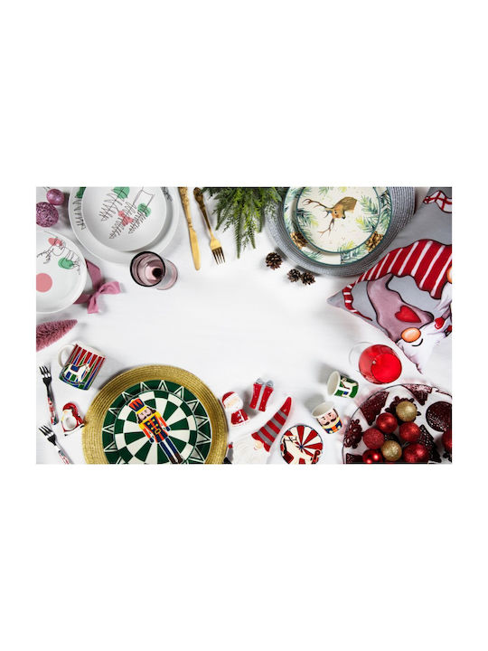 Excelsa Set Weihnachtliche Geschirr Porzellan Weiß 18Stück