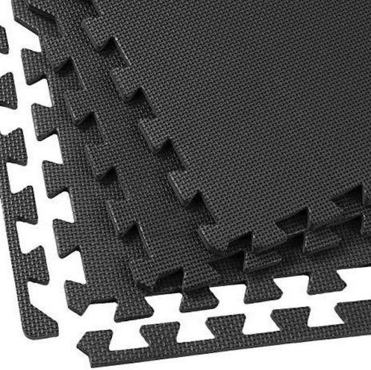Optimum Подложки Пъзел За Фитнес Черен 124x124x1.2см 4бр