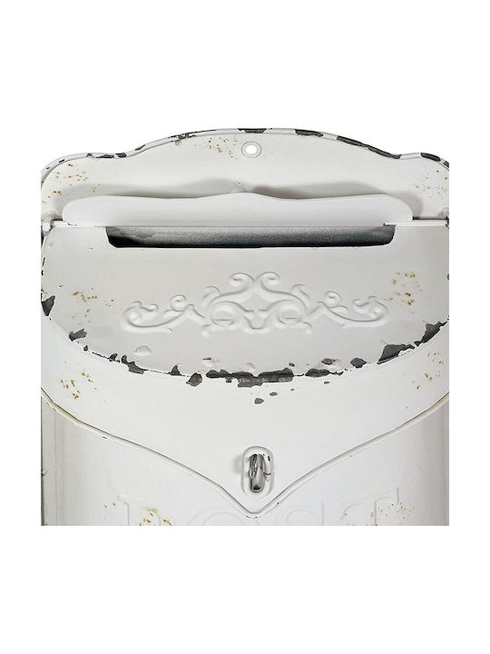 Artekko Outdoor Mailbox Metallic in White Color 27x10x40cm