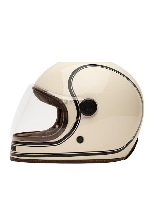 Marko Helmets Fullmoon 2 Beige Black Κράνος Μηχανής Full Face ECE 22.06