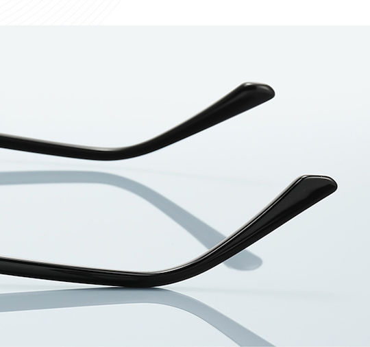 Techsuit Anti-Blue Light Glasses Reflex PC 2269 Women Oversized TR90 & Metal Frame AC Lens Black
