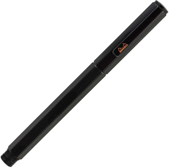 Rhodia Kaweco Fountain Pen Extra Fine Black Aluminum with Black Ink
