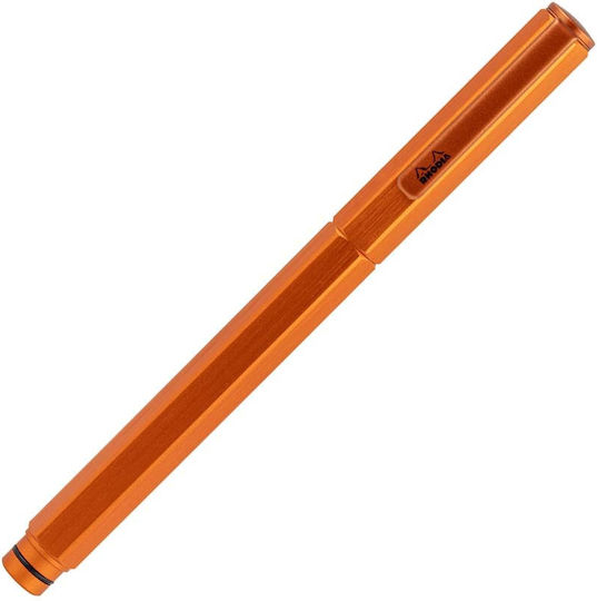 Rhodia Fine Orange Fountain Pen Made of Aluminum with Orange Ink