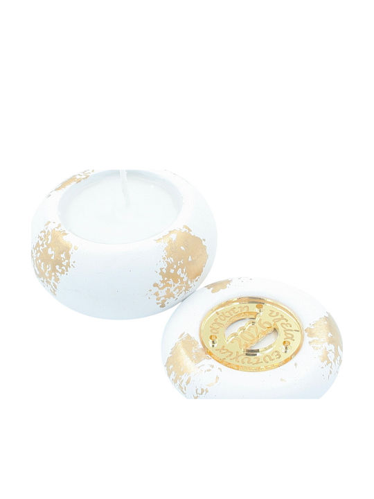 Makwedding Christmas Ceramic White Candle