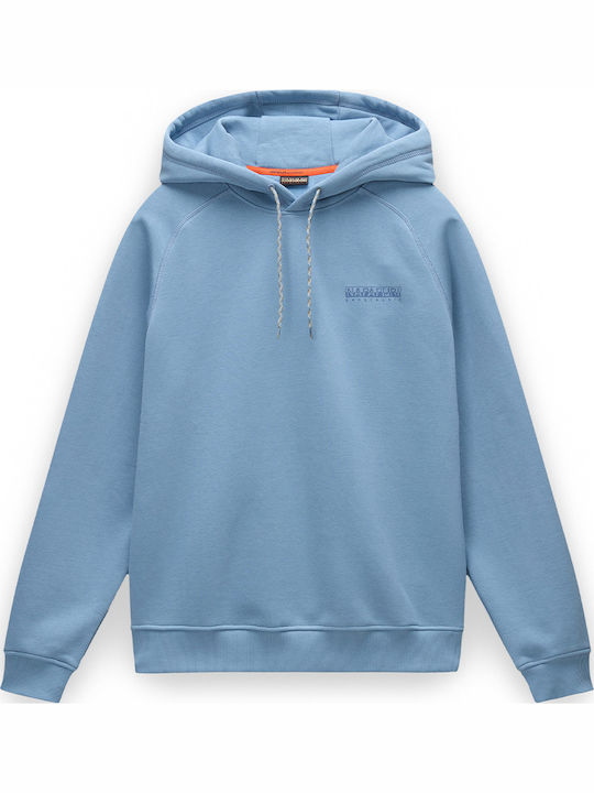 Sweatshirt with Hood Faded Denim
