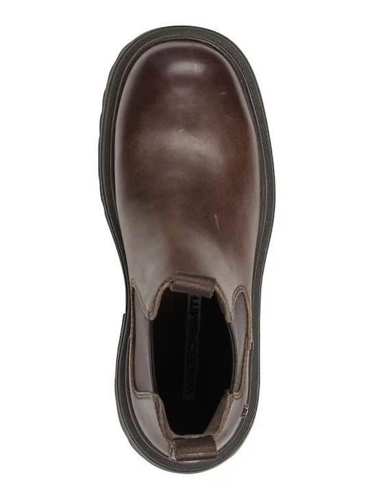 Booties Δερμάτινα Γυναικεία Αρβυλάκια Καφέ