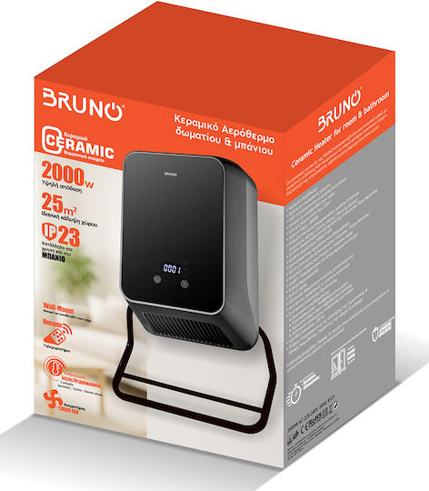 Bruno Keramik Heizlüfter Wand Schwarz 2000W