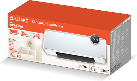 Bruno Ceramic Fan Heater Room Wall White 2000W