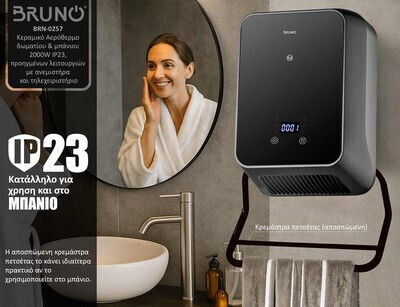 Bruno Keramik Heizlüfter Wand Schwarz 2000W