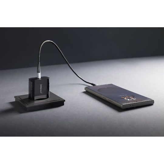 Intenso Φορτιστής Χωρίς Καλώδιο με Θύρα USB-C 20W Μαύρος (W20C)