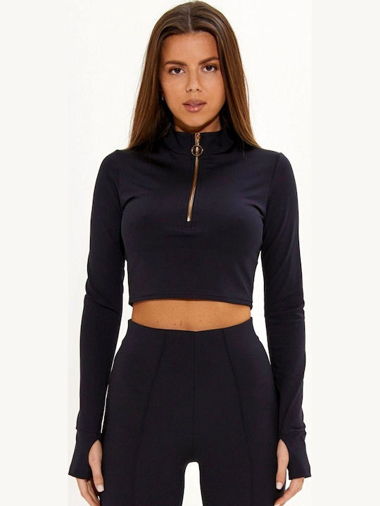Leggings Pentru Instruire Set Femei Cu Colanți Cropped Negri