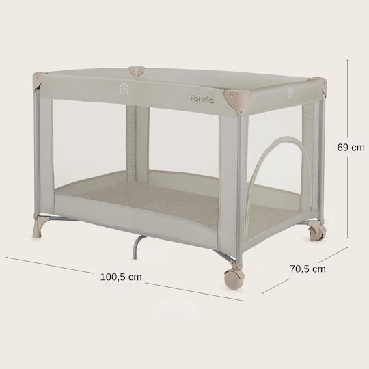 Lionelo Playpen with Mattress Beige 70.5x100.5cm
