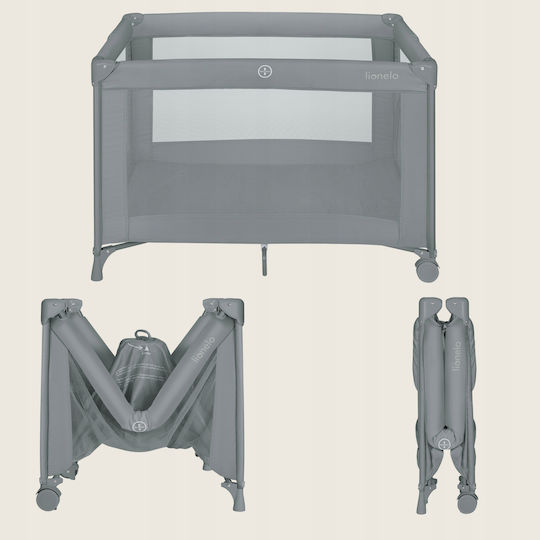 Lionelo Playpen with Mattress Gray 70.5x100.5cm